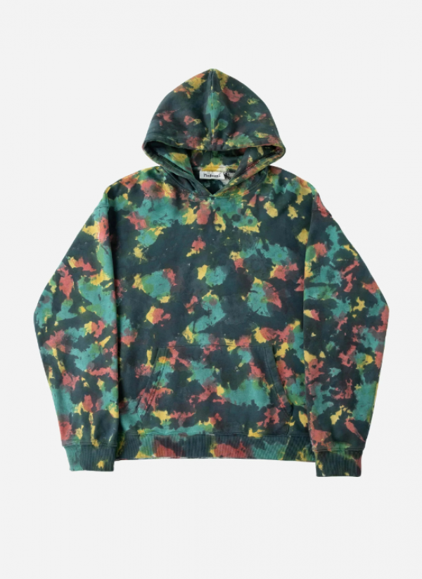 Hoodie Dip-dye dengan Efek Bercak-bercak